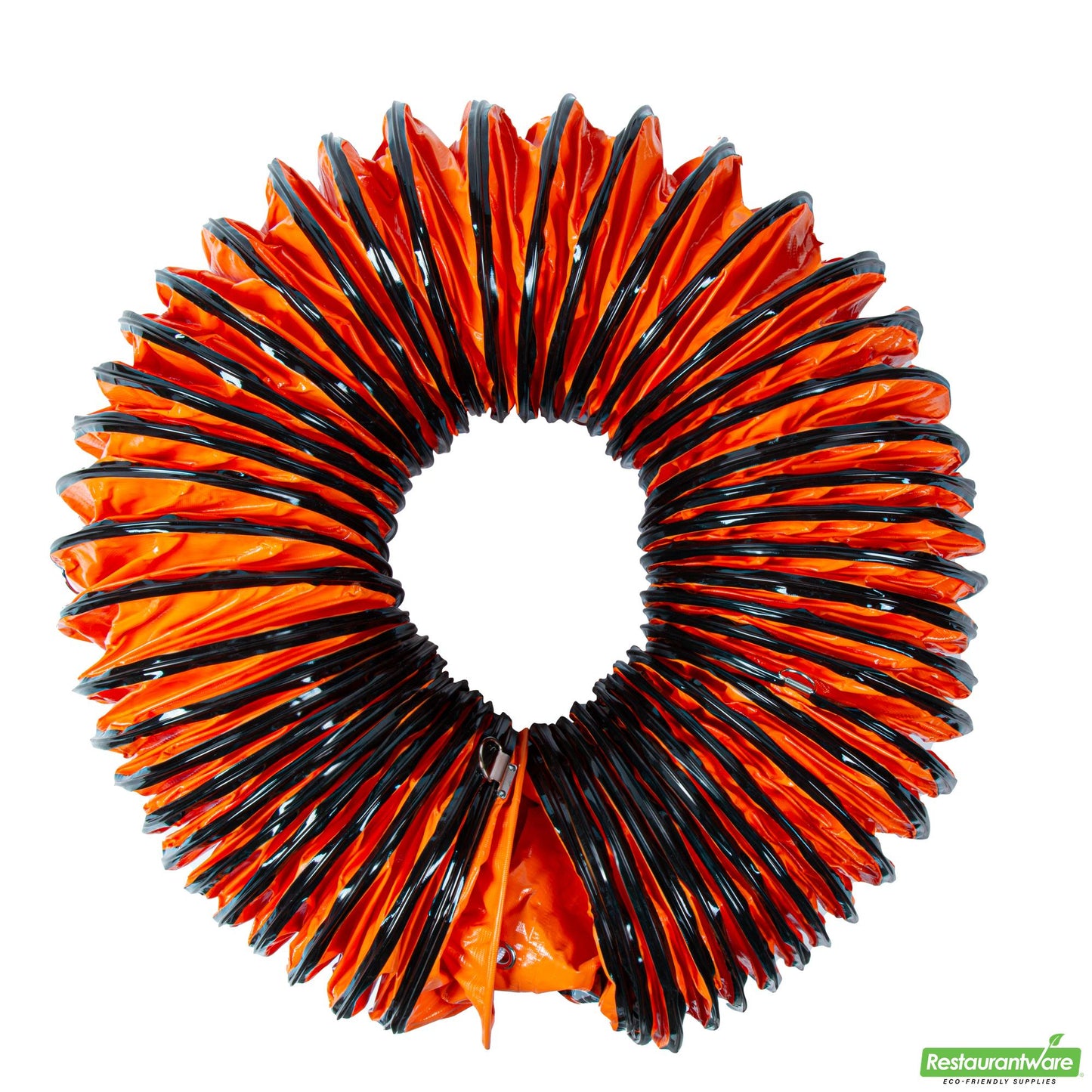 Wholesale Restaurantware Wind Blade Orange Pvc Ventilation Duct Hose - for 10" Ventilator Fan, Insulated, Extra Flexible - 9 3/4" X 25' - 1 Count Box- Bulk