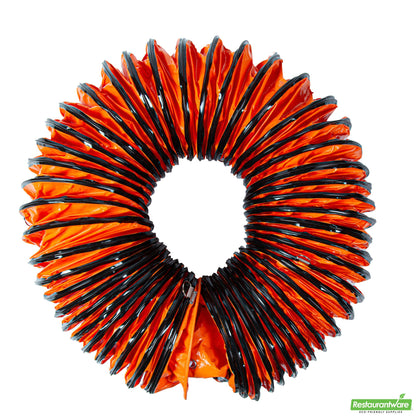 Wholesale Restaurantware Wind Blade Orange Pvc Ventilation Duct Hose - for 10" Ventilator Fan, Insulated, Extra Flexible - 9 3/4" X 25' - 1 Count Box- Bulk