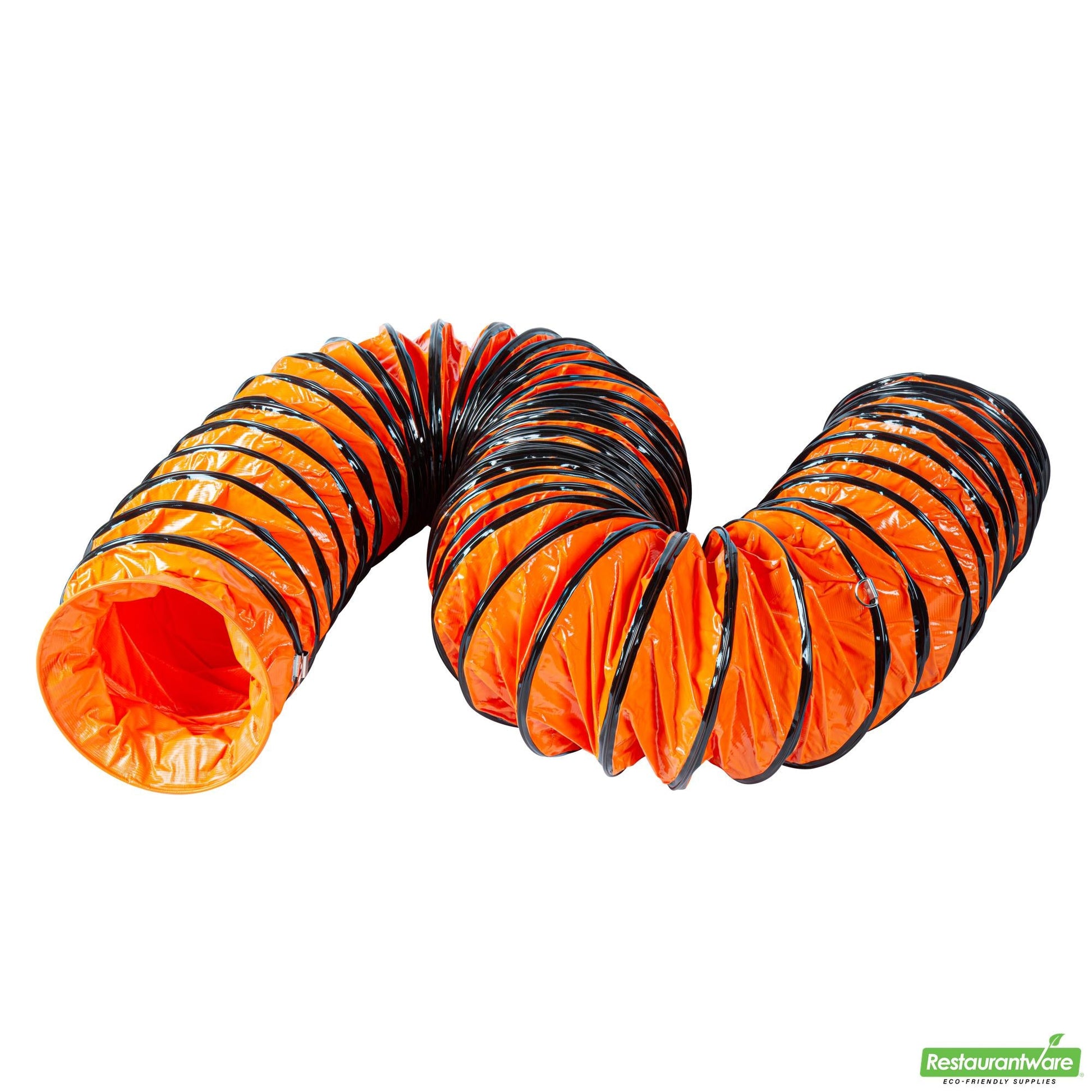 Wholesale Restaurantware Wind Blade Orange Pvc Ventilation Duct Hose - for 10" Ventilator Fan, Insulated, Extra Flexible - 9 3/4" X 25' - 1 Count Box- Bulk