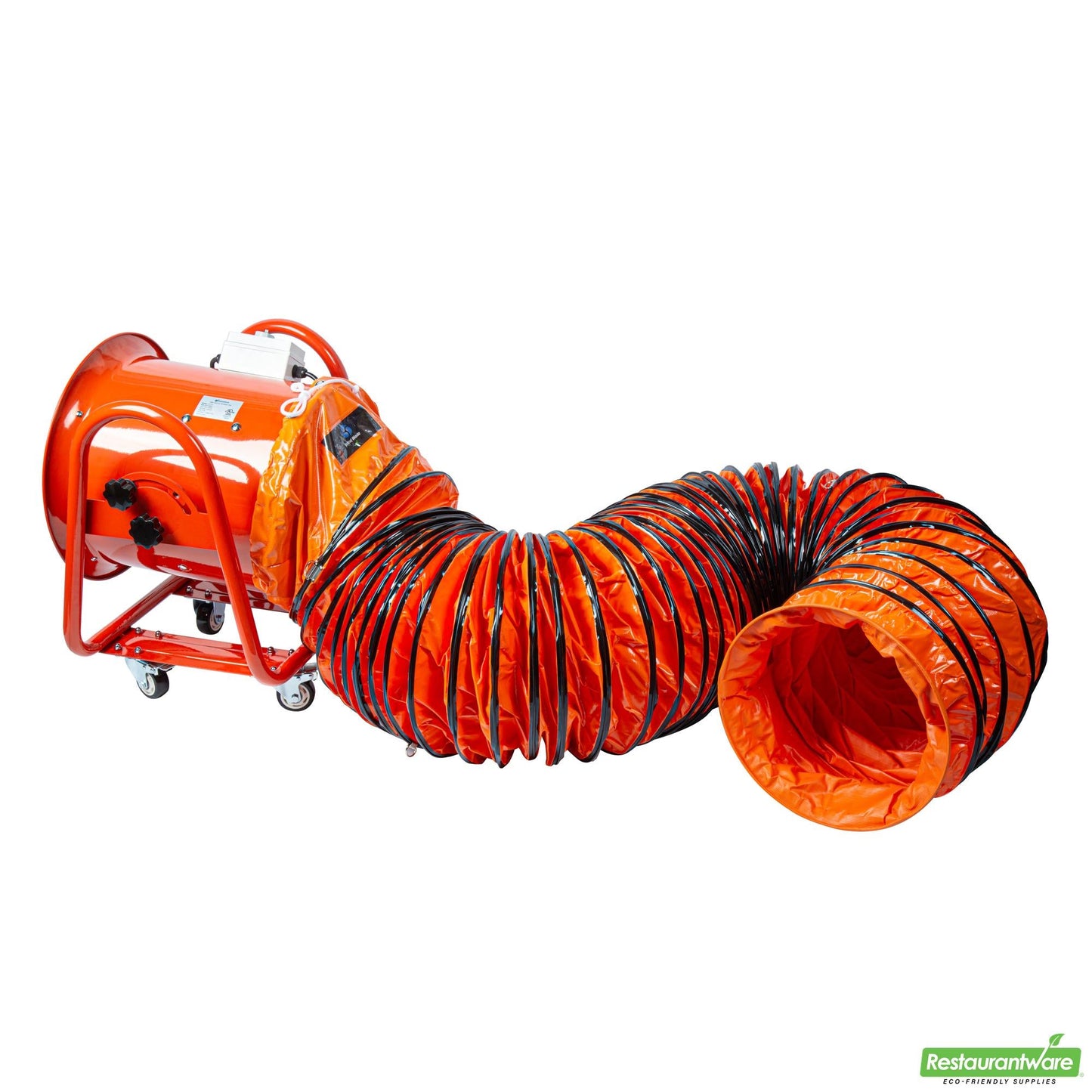 Wholesale Restaurantware Wind Blade Orange Pvc Ventilation Duct Hose - for 16" Ventilator Fan, Insulated, Extra Flexible - 15 3/4" X 25' - 1 Count Box- Bulk
