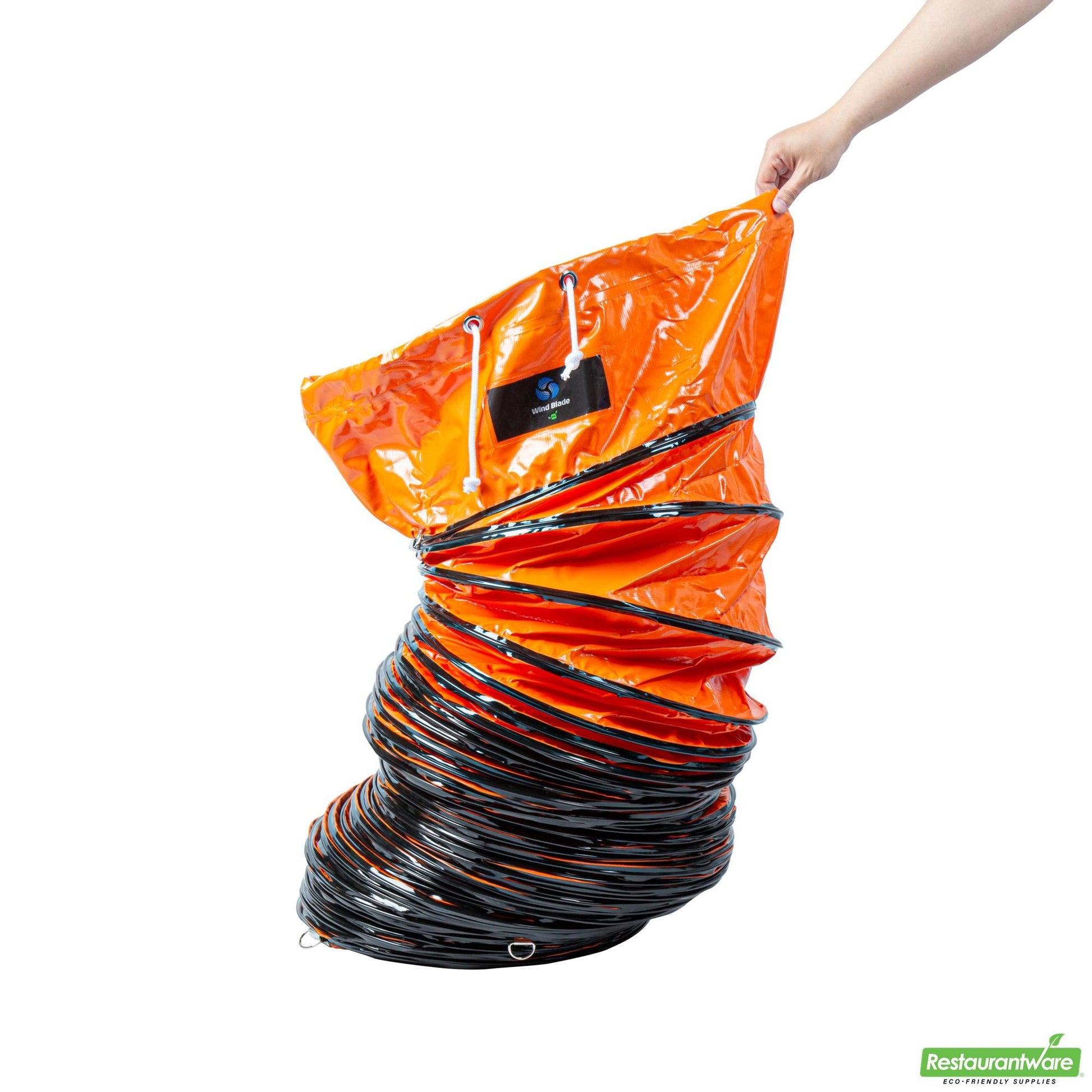 Wholesale Restaurantware Wind Blade Orange Pvc Ventilation Duct Hose - for 16" Ventilator Fan, Insulated, Extra Flexible - 15 3/4" X 25' - 1 Count Box- Bulk