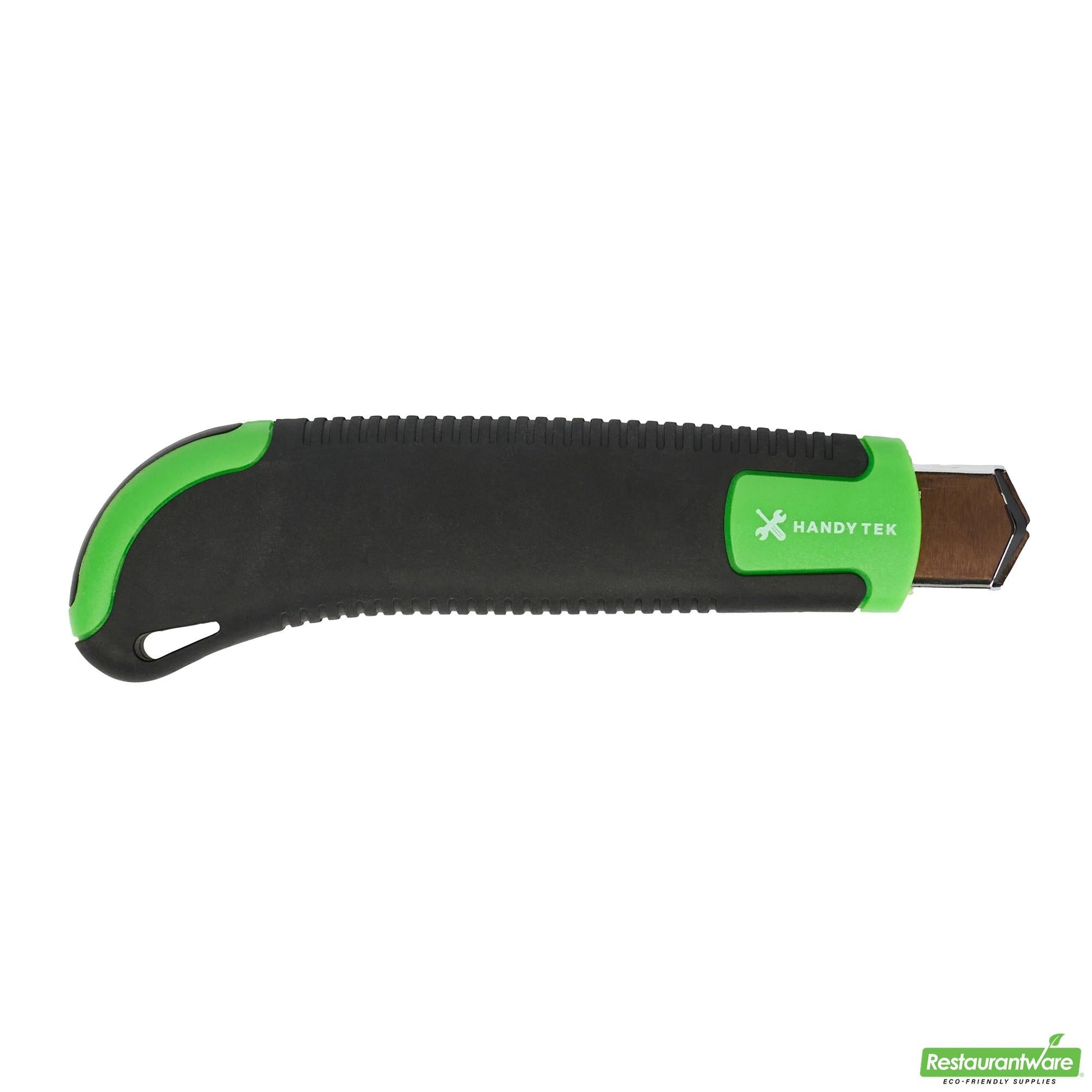 Wholesale Restaurantware Handy Tek Green Snap Off Blade Knife - Anti-Slip Handle - 6 3/4" - 1 Count Box- Bulk