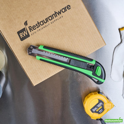 Wholesale Restaurantware Handy Tek Green Snap Off Blade Knife - Anti-Slip Handle - 6 3/4" - 1 Count Box- Bulk