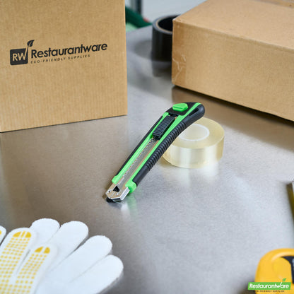 Wholesale Restaurantware Handy Tek Green Snap Off Blade Knife - Anti-Slip Handle - 6 3/4" - 1 Count Box- Bulk