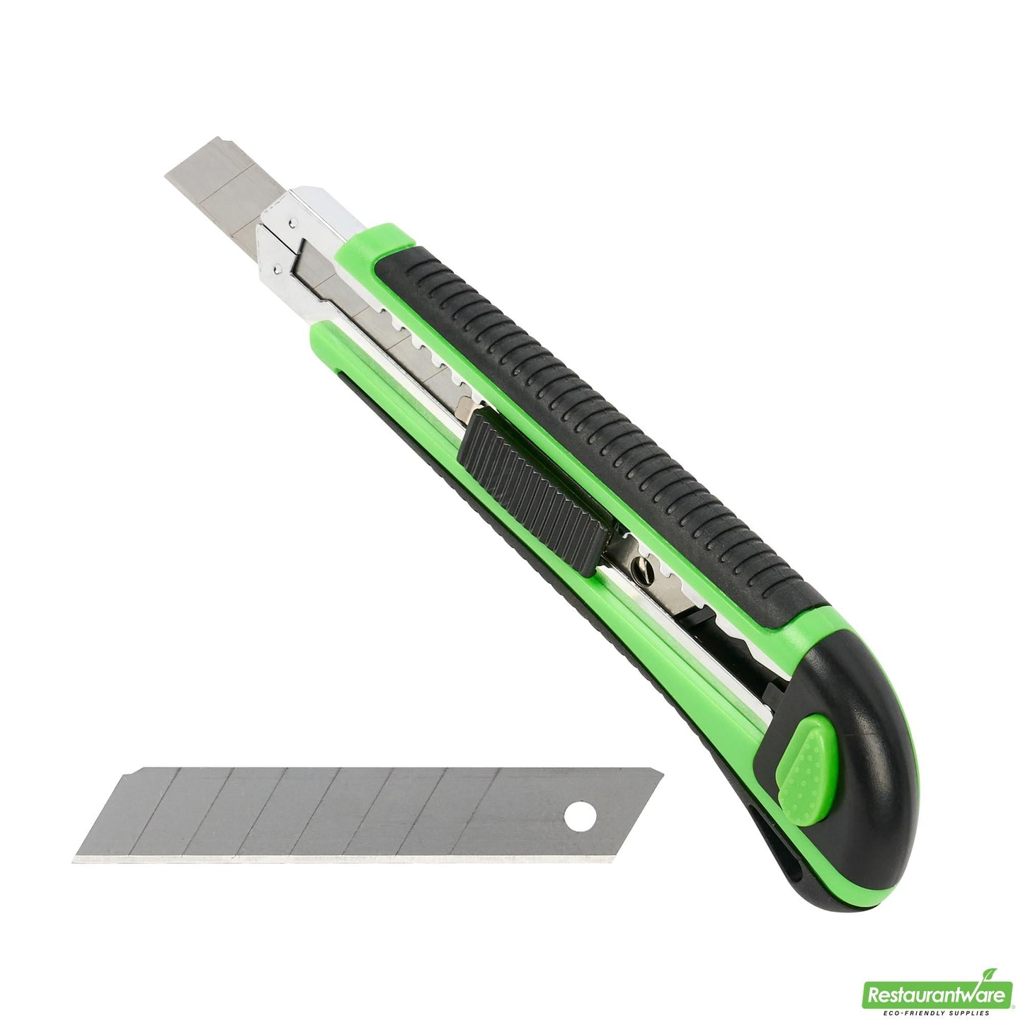 Wholesale Restaurantware Handy Tek Green Snap Off Blade Knife - Anti-Slip Handle - 6 3/4" - 1 Count Box- Bulk