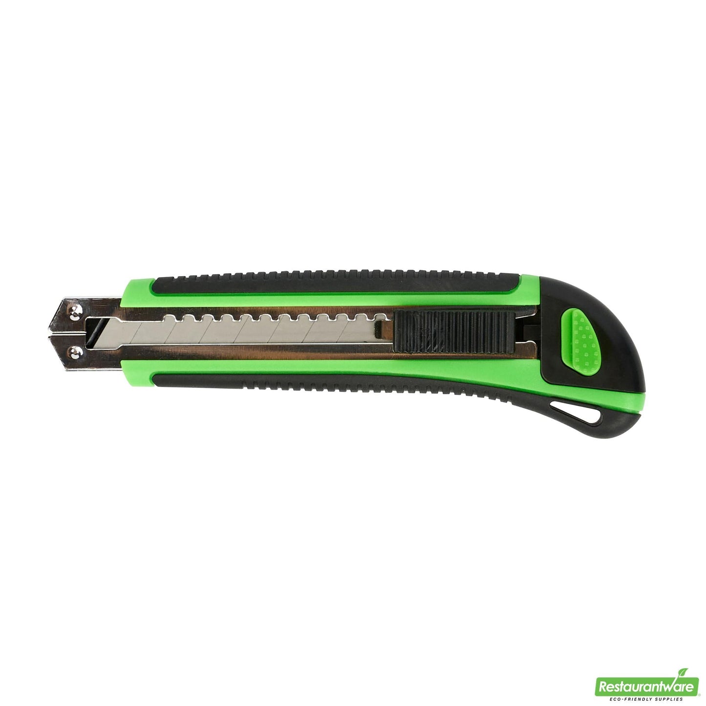 Wholesale Restaurantware Handy Tek Green Snap Off Blade Knife - Anti-Slip Handle - 6 3/4" - 12 Count Box- Bulk