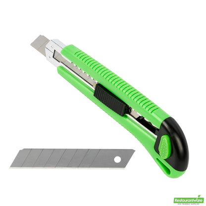 Wholesale Restaurantware Handy Tek Green Snap Off Blade Knife - 6 3/4" - 12 Count Box- Bulk