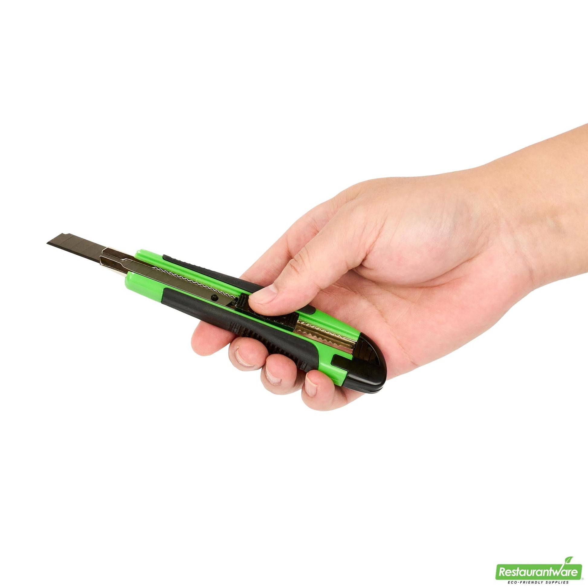Wholesale Restaurantware Handy Tek Green Snap Off Blade Knife - Anti-Slip Handle - 5 1/4" - 1 Count Box- Bulk