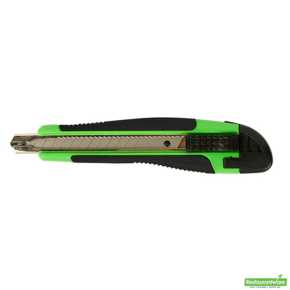 Wholesale Restaurantware Handy Tek Green Snap Off Blade Knife - Anti-Slip Handle - 5 1/4" - 12 Count Box- Bulk