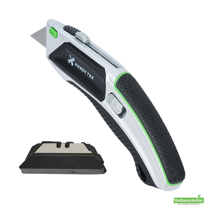 Wholesale Restaurantware Handy Tek Silver Auto-Loading Utility Knife - Quick Change, Heavy Duty - 7" - 6 Count Box- Bulk