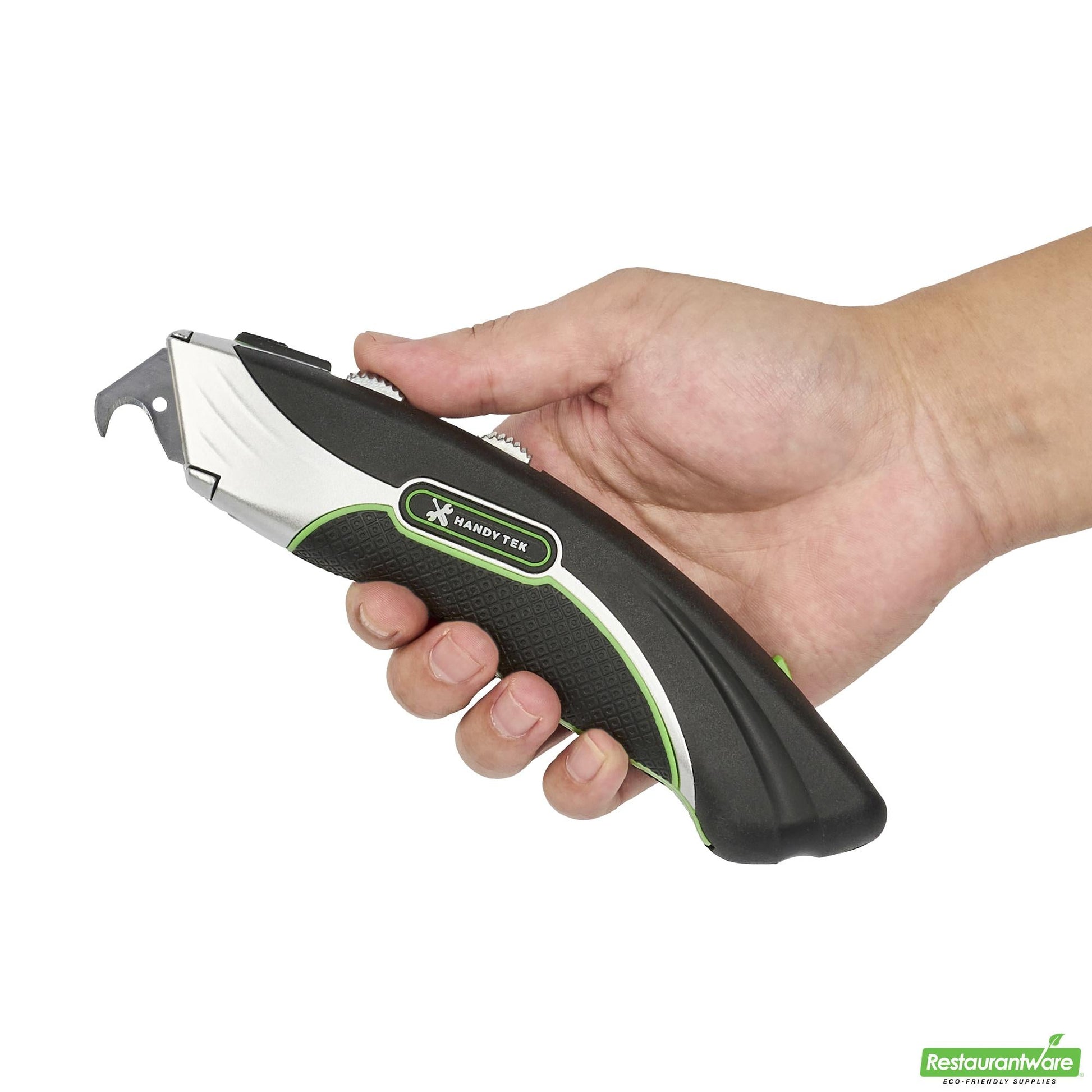 Wholesale Restaurantware Handy Tek Black Dual Blade Utility Knife - Quick Change, Heavy Duty - 7" - 6 Count Box- Bulk