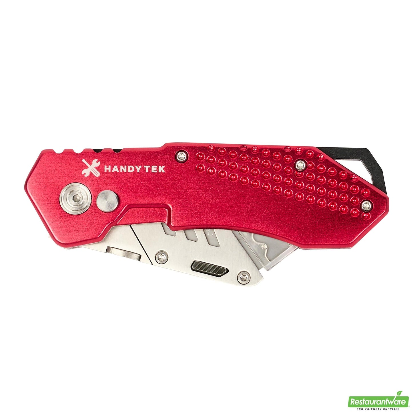 Wholesale Restaurantware Handy Tek Red Folding Utility Knife - Quick Change, Lock Back, Heavy Duty - 6 3/4" - 1 Count Box- Bulk