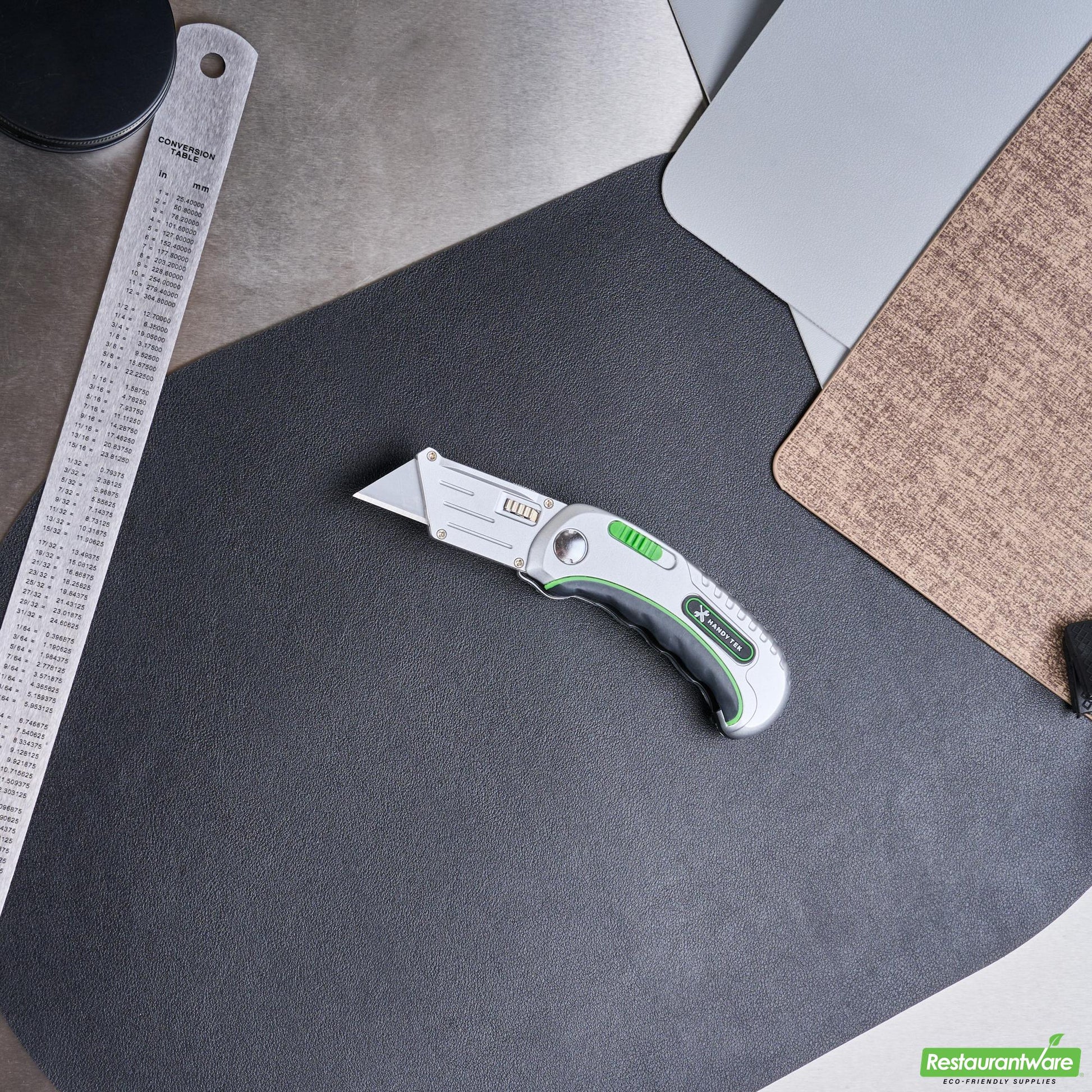 Wholesale Restaurantware Handy Tek Silver Folding Utility Knife - Quick Change, Lock Back, Heavy Duty - 6 1/2" - 1 Count Box- Bulk