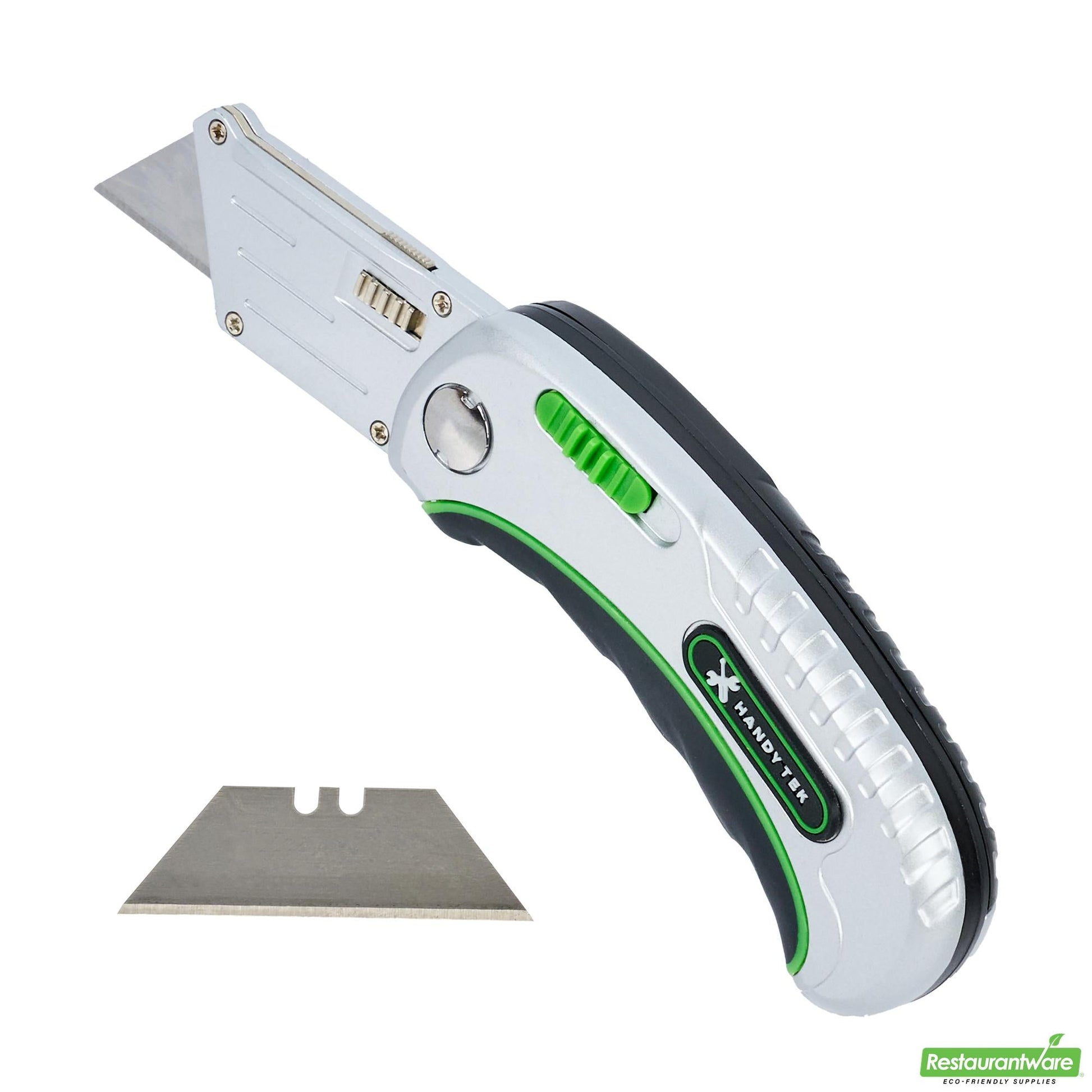 Wholesale Restaurantware Handy Tek Silver Folding Utility Knife - Quick Change, Lock Back, Heavy Duty - 6 1/2" - 6 Count Box- Bulk