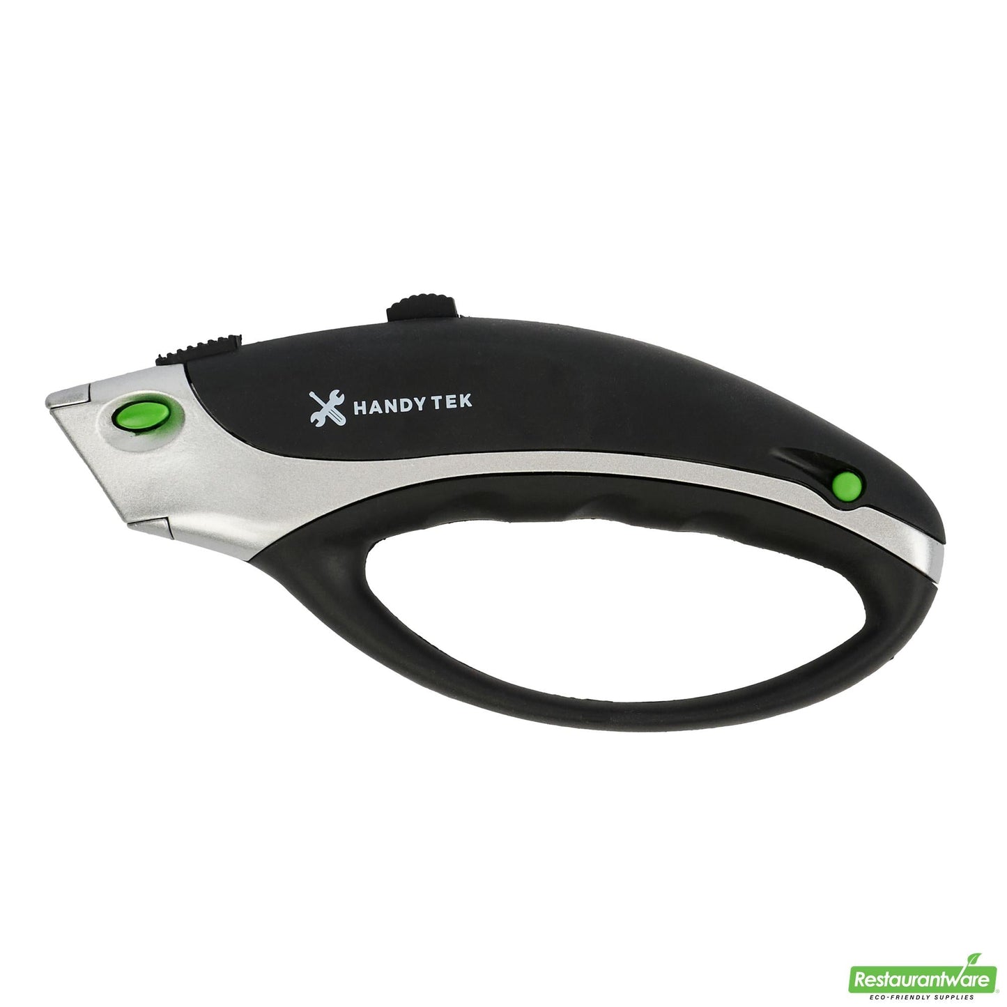 Wholesale Restaurantware Handy Tek Black Safety Utility Knife - Quick Change, Heavy Duty - 6 3/4" - 6 Count Box- Bulk
