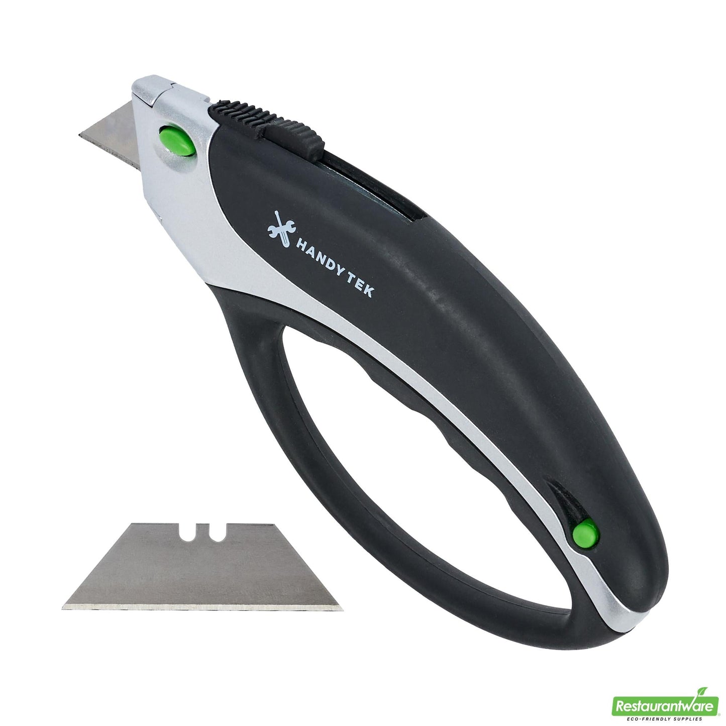 Wholesale Restaurantware Handy Tek Black Safety Utility Knife - Quick Change, Heavy Duty - 6 3/4" - 6 Count Box- Bulk
