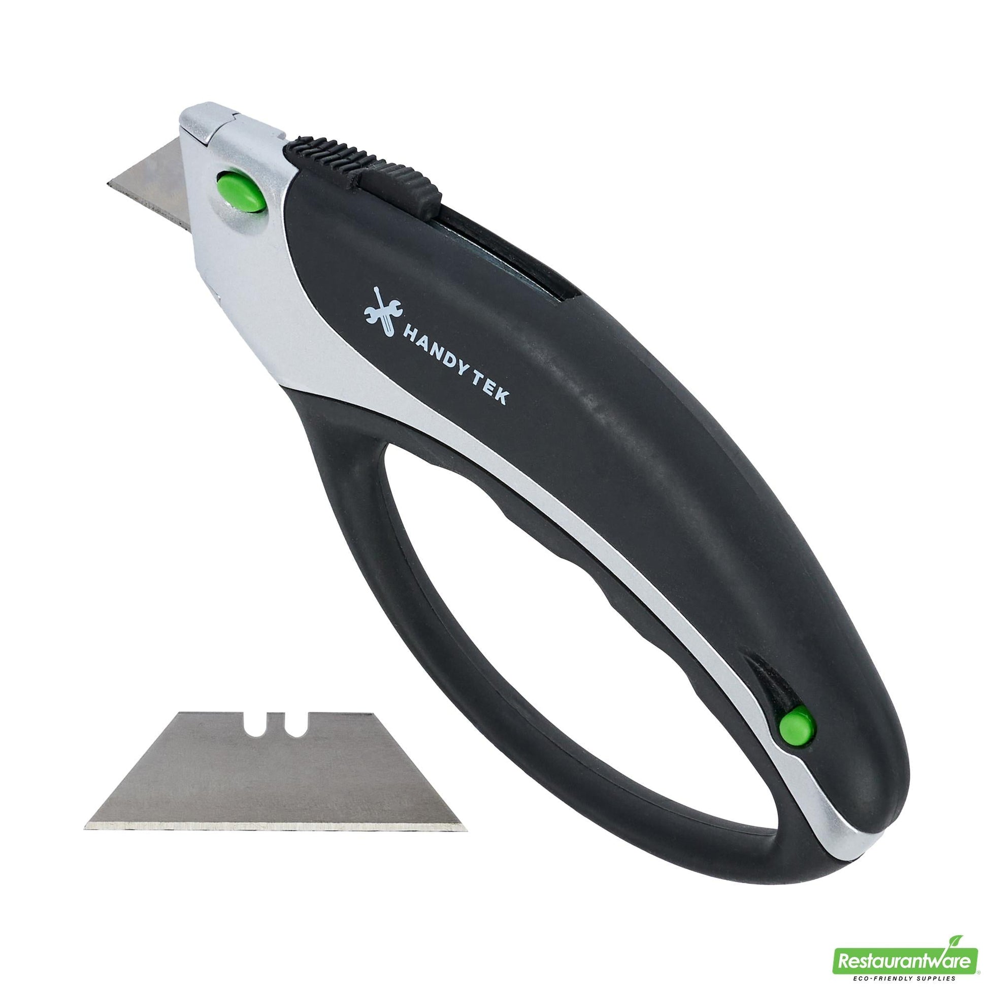 Wholesale Restaurantware Handy Tek Black Safety Utility Knife - Quick Change, Heavy Duty - 6 3/4" - 6 Count Box- Bulk