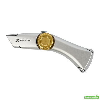 Wholesale Restaurantware Handy Tek Silver Utility Knife - with Blade Lock Wheel, Quick Change, Heavy Duty - 7" - 1 Count Box- Bulk