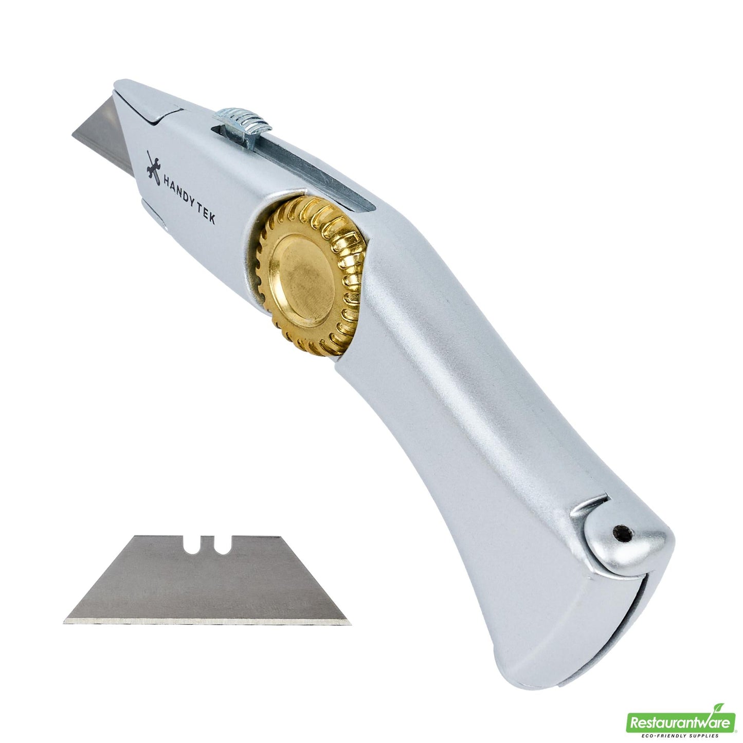 Wholesale Restaurantware Handy Tek Silver Utility Knife - with Blade Lock Wheel, Quick Change, Heavy Duty - 7" - 1 Count Box- Bulk