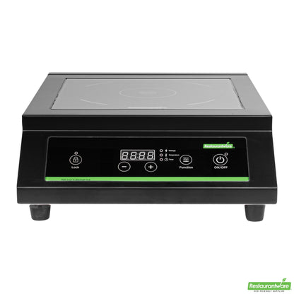 Wholesale Restaurantware Kitchen Tek Black Steel Heavy-Duty Induction Cooktop - 120v, 1800 Watts - 20" X 15" X 5 3/4" - 1 Count Box- Bulk