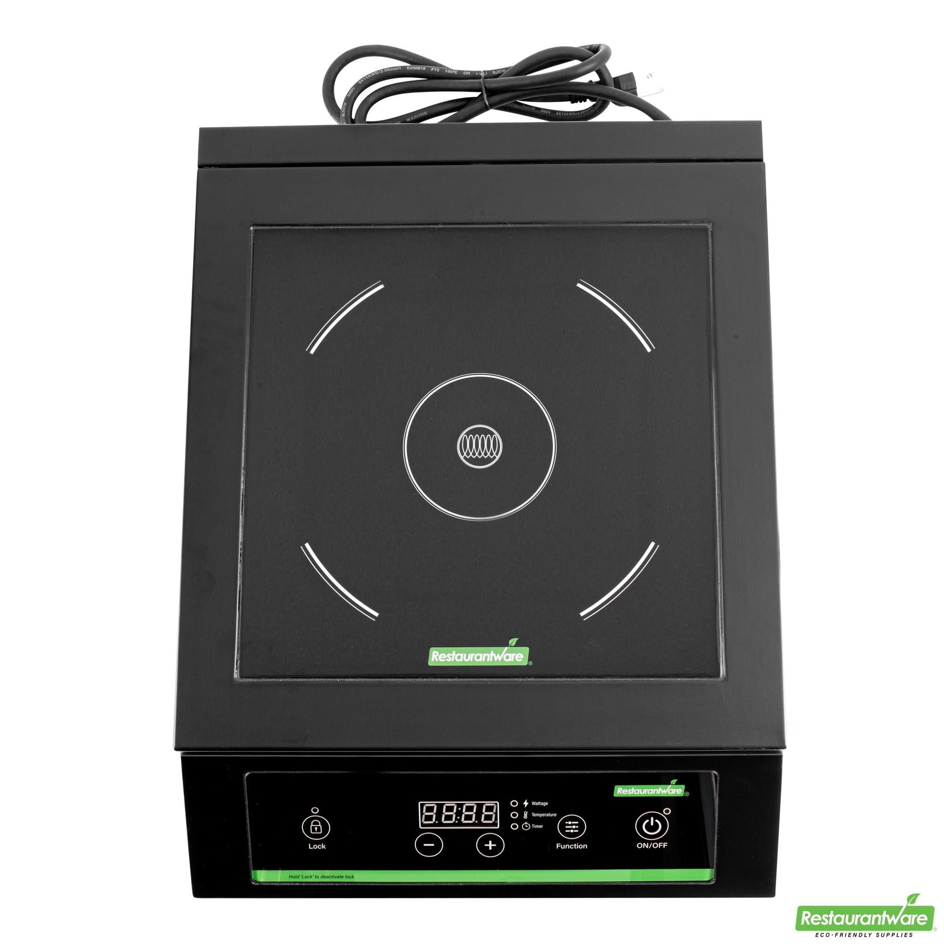 Wholesale Restaurantware Kitchen Tek Black Steel Heavy-Duty Induction Cooktop - 120v, 1800 Watts - 20" X 15" X 5 3/4" - 1 Count Box- Bulk