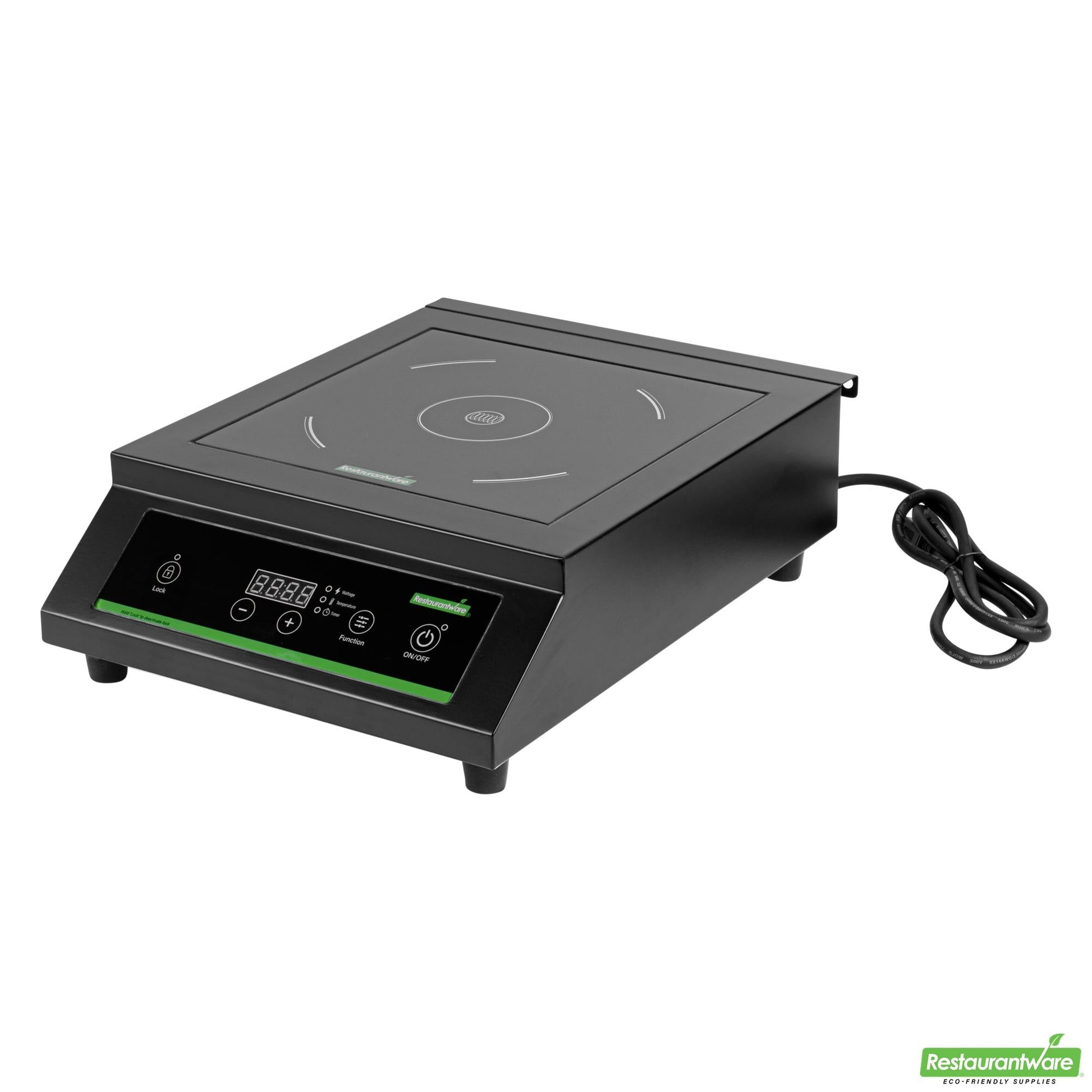 Wholesale Restaurantware Kitchen Tek Black Steel Heavy-Duty Induction Cooktop - 120v, 1800 Watts - 20" X 15" X 5 3/4" - 1 Count Box- Bulk
