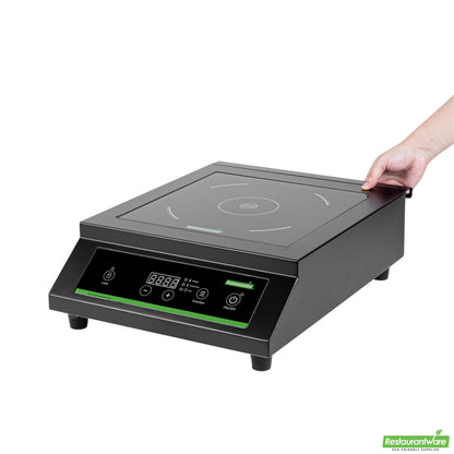 Wholesale Restaurantware Kitchen Tek Black Steel Heavy-Duty Induction Cooktop - 120v, 1800 Watts - 20" X 15" X 5 3/4" - 1 Count Box- Bulk