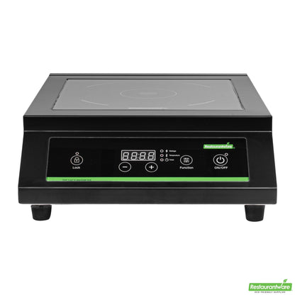 Wholesale Restaurantware Kitchen Tek Black Steel Heavy-Duty Induction Cooktop - 240v, 3500 Watts - 20" X 15" X 5 3/4" - 1 Count Box- Bulk