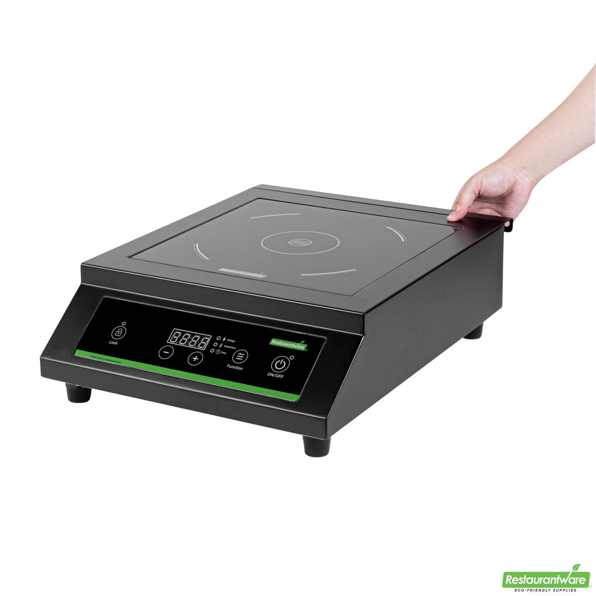 Wholesale Restaurantware Kitchen Tek Black Steel Heavy-Duty Induction Cooktop - 240v, 3500 Watts - 20" X 15" X 5 3/4" - 1 Count Box- Bulk