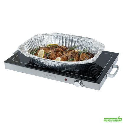 Wholesale Restaurantware Kitchen Tek Stainless Steel Warming Tray - 120v, with Adjustable Temperature Control - 24 3/4" X 15" - 1 Count Box- Bulk