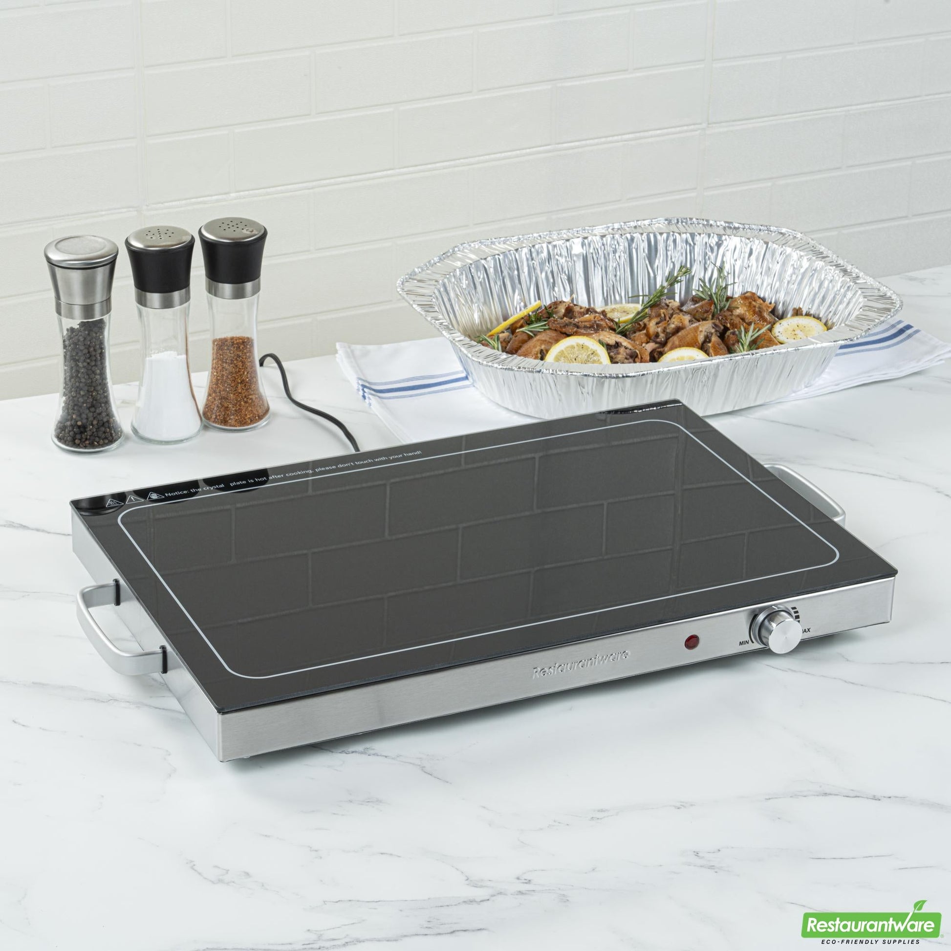 Wholesale Restaurantware Kitchen Tek Stainless Steel Warming Tray - 120v, with Adjustable Temperature Control - 24 3/4" X 15" - 1 Count Box- Bulk