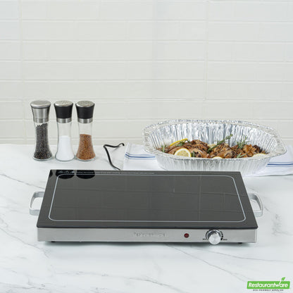 Wholesale Restaurantware Kitchen Tek Stainless Steel Warming Tray - 120v, with Adjustable Temperature Control - 24 3/4" X 15" - 1 Count Box- Bulk