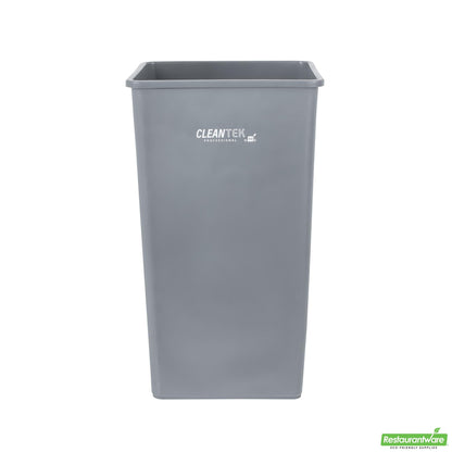 Wholesale Restaurantware Clean Tek Professional 50 Gal Square Gray Plastic Trash Can - 19 1/2" X 19 1/2" X 34 1/4" - 1 Count Box- Bulk