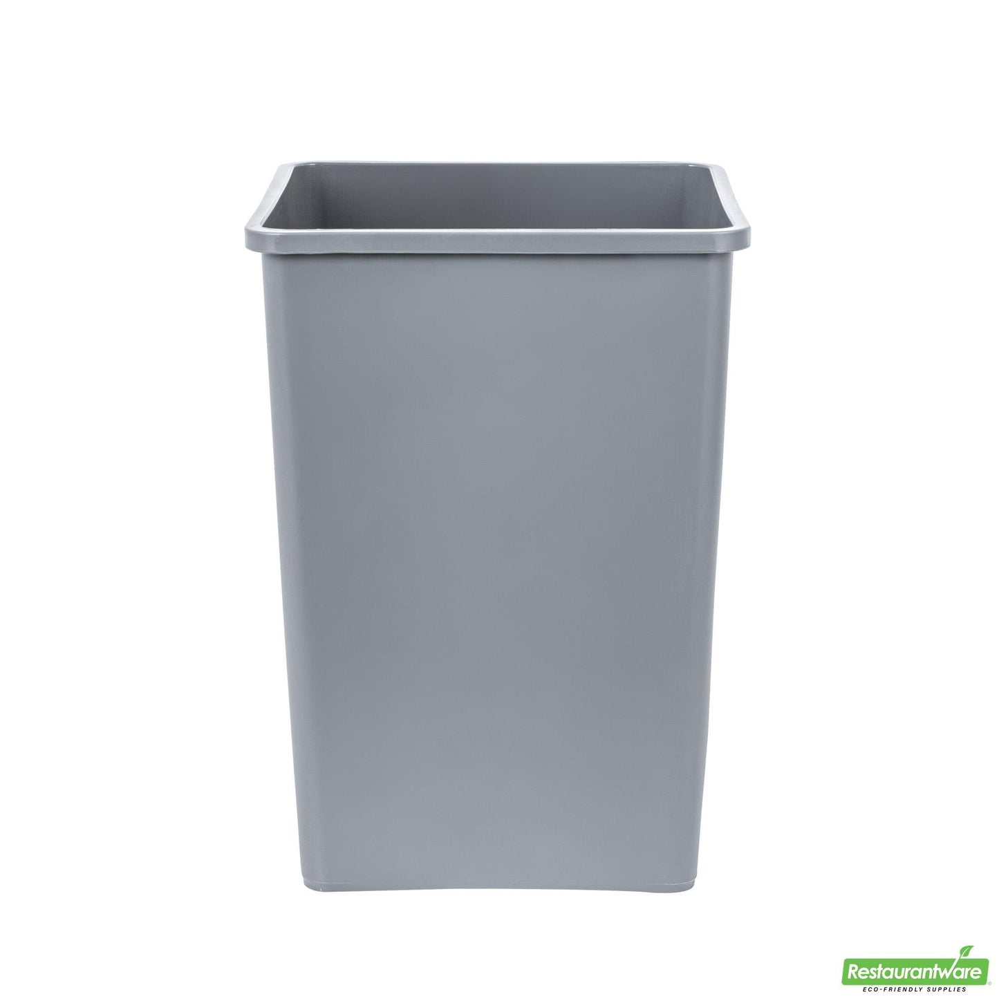 Wholesale Restaurantware Clean Tek Professional 35 Gal Square Gray Plastic Trash Can - 19 1/2" X 19 1/2" X 27 3/4" - 1 Count Box- Bulk