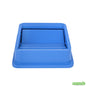 Wholesale Restaurantware Clean Tek Professional Square Blue Plastic Swing Lid - Fits 35 / 50 Gal Square Recycling Bin - 1 Count Box- Bulk