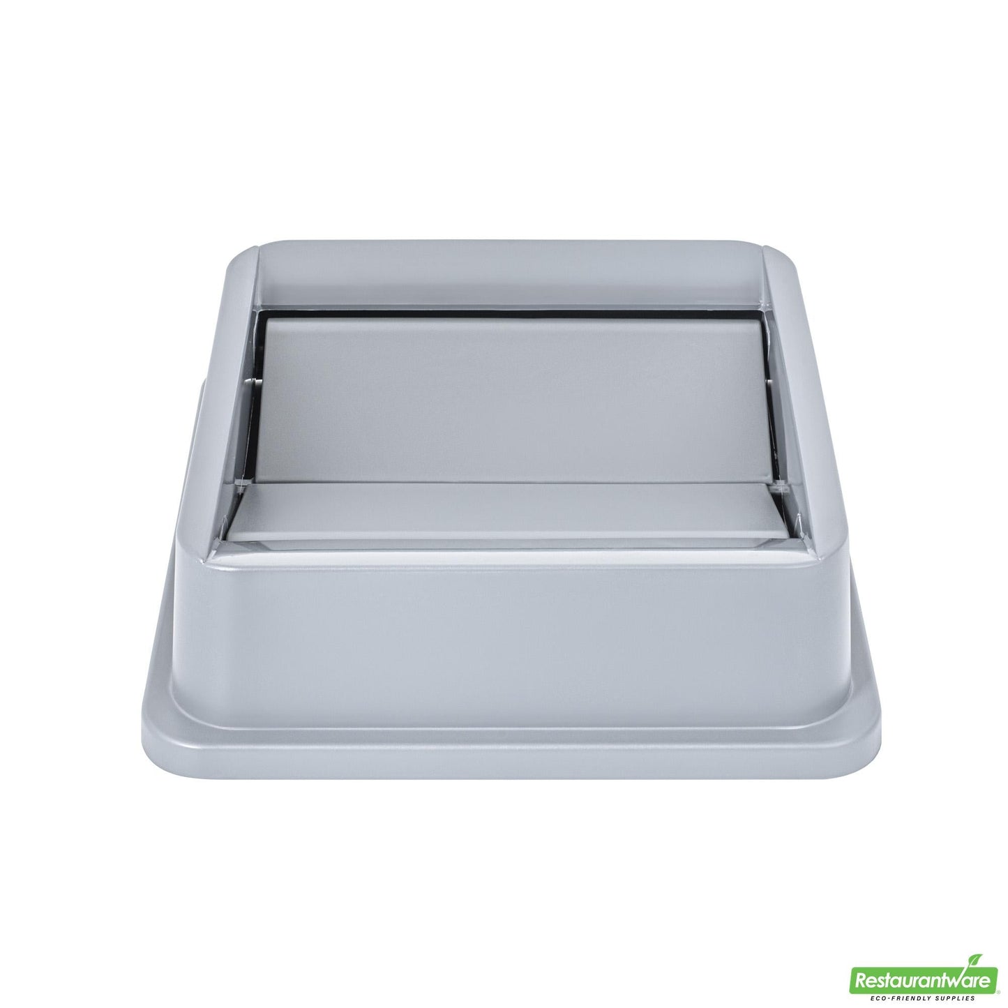 Wholesale Restaurantware Clean Tek Professional Square Gray Plastic Swing Lid - Fits 35 / 50 Gal Square Trash Can - 1 Count Box- Bulk