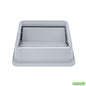 Wholesale Restaurantware Clean Tek Professional Square Gray Plastic Swing Lid - Fits 35 / 50 Gal Square Trash Can - 1 Count Box- Bulk