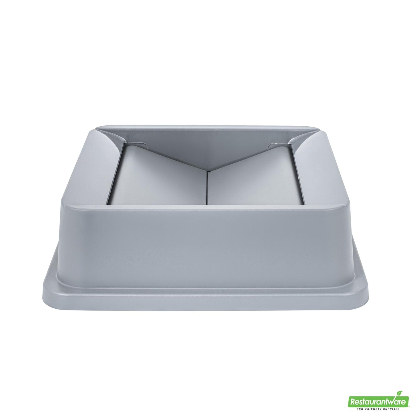 Wholesale Restaurantware Clean Tek Professional Square Gray Plastic Swing Lid - Fits 35 / 50 Gal Square Trash Can - 1 Count Box- Bulk