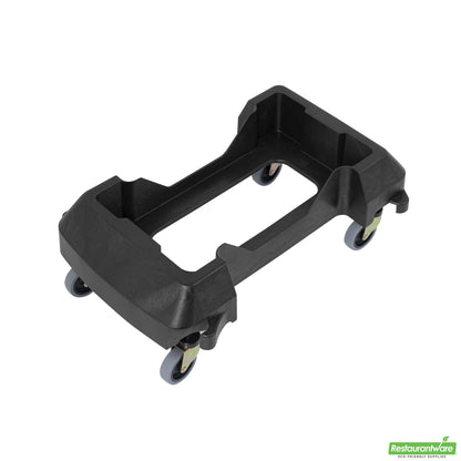 Wholesale Restaurantware Clean Tek Professional Black Trainable Dolly - Fits 15 / 23 Gal Slim Trash Can - 1 Count Box- Bulk