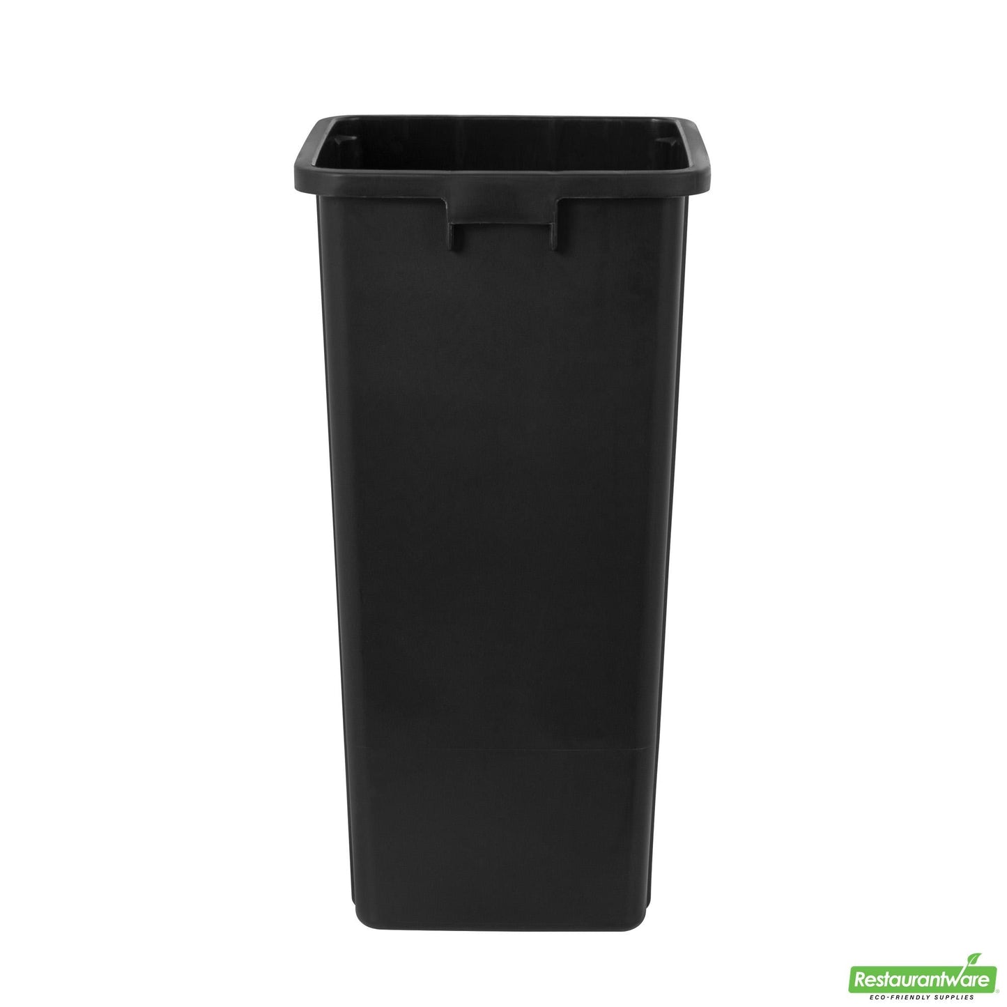 Wholesale Restaurantware Clean Tek Professional 23 Gal Square Black Plastic Trash Can - 16" X 15 3/4" X 30 3/4" - 1 Count Box- Bulk