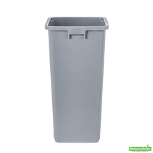 Wholesale Restaurantware Clean Tek Professional 23 Gal Square Gray Plastic Trash Can - 16" X 15 3/4" X 30 3/4" - 1 Count Box- Bulk