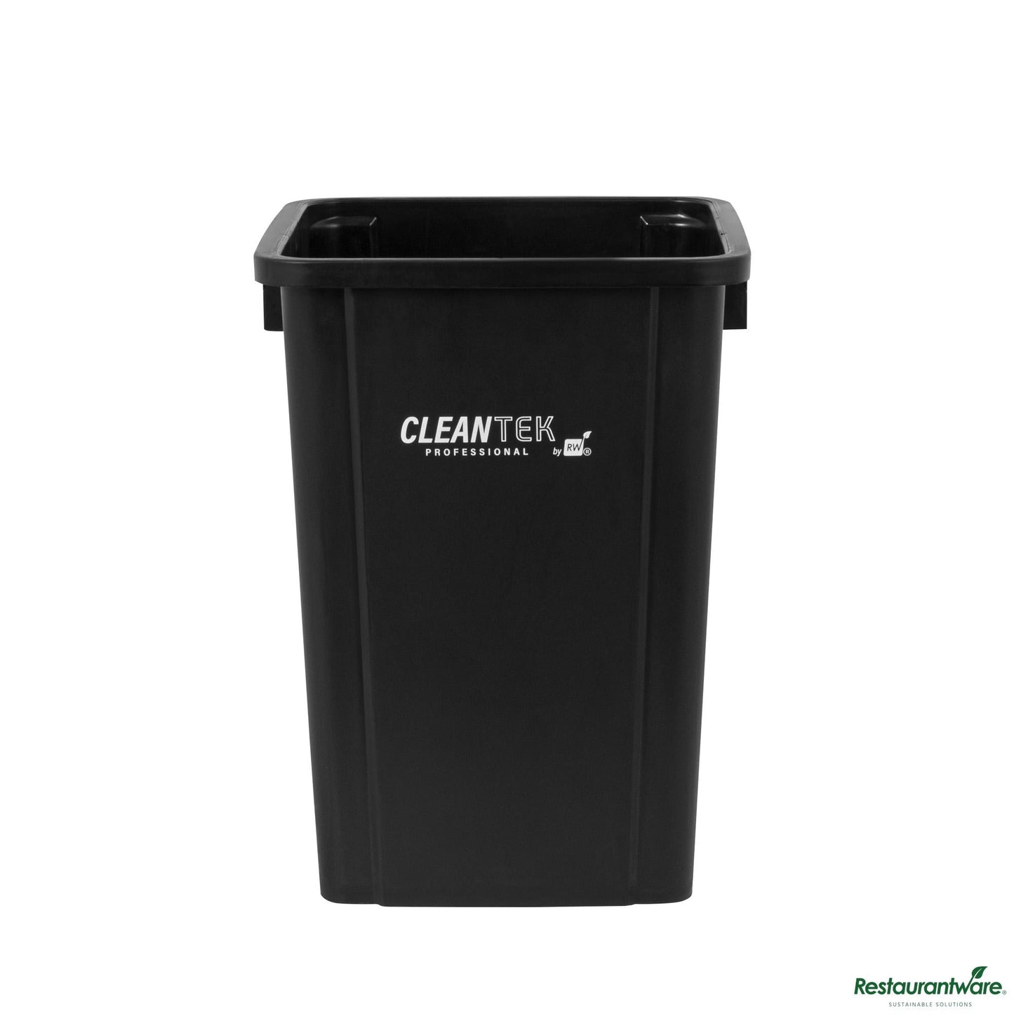 Wholesale Restaurantware 19 Gal Square Black Plastic Trash Can - 15.9" X 16.1" X 21.3"- Bulk