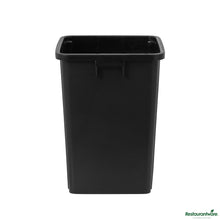Wholesale Restaurantware 19 Gal Square Black Plastic Trash Can - 15.9" X 16.1" X 21.3"- Bulk