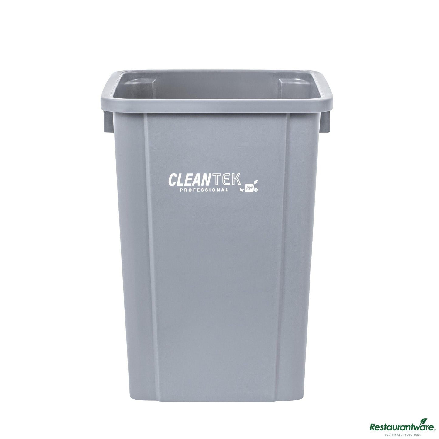 Wholesale Restaurantware 19 Gal Square Gray Plastic Trash Can - 15.9" X 16.1" X 21.3"- Bulk
