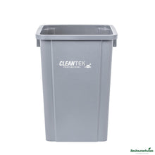 Wholesale Restaurantware 19 Gal Square Gray Plastic Trash Can - 15.9" X 16.1" X 21.3"- Bulk