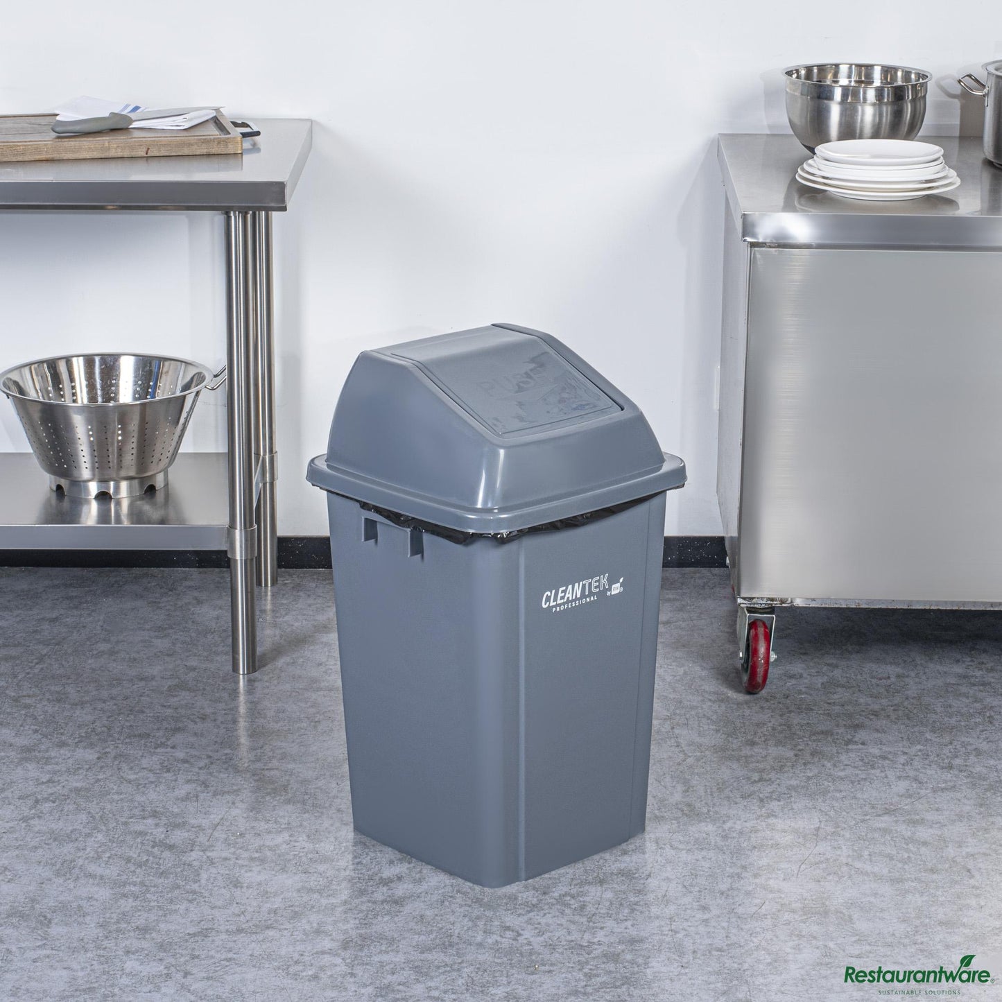 Wholesale Restaurantware Gray Dome Top Lid - with Swing Door - 16.1" X 16.3" X 7.1"- Bulk