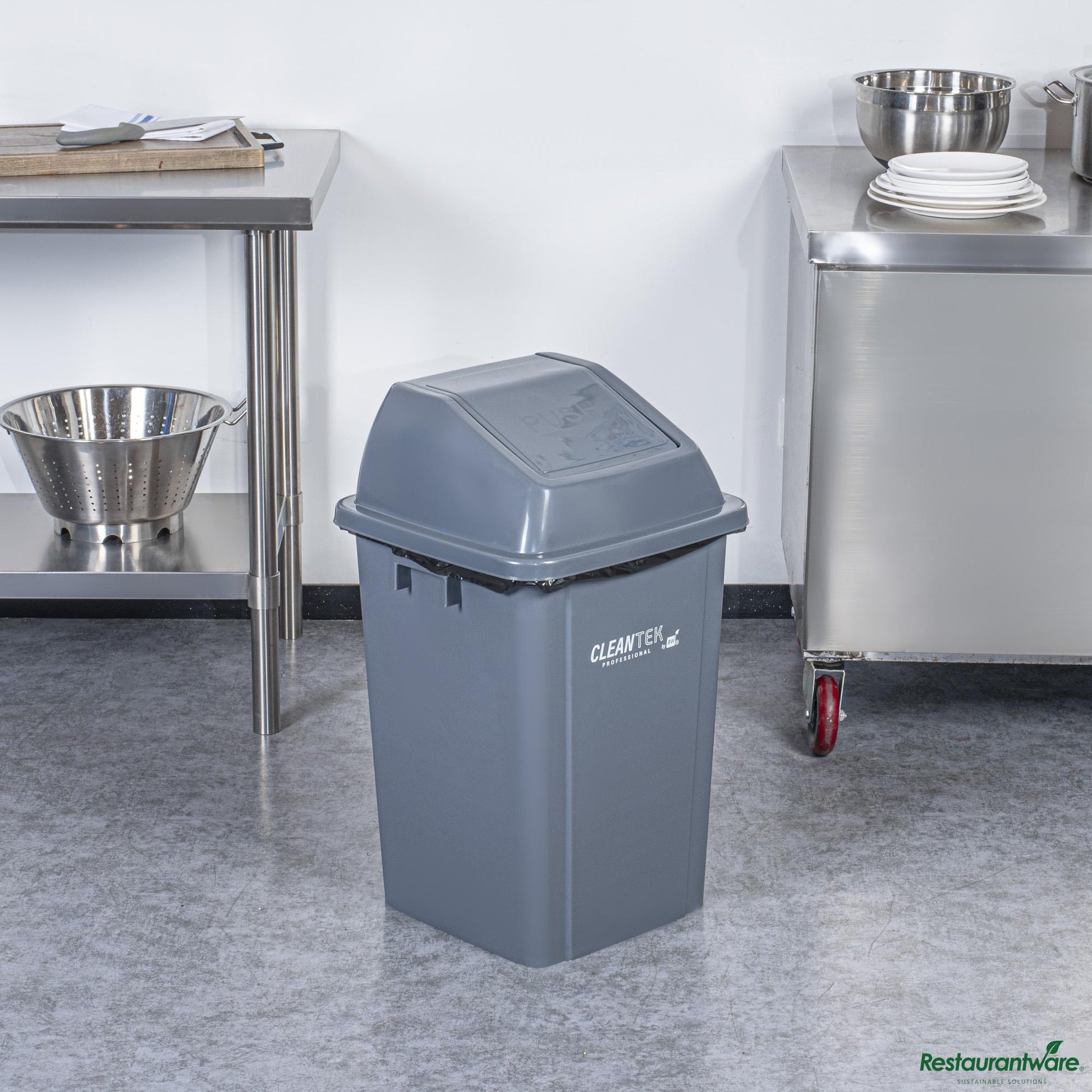 Wholesale Restaurantware Gray Dome Top Lid - with Swing Door - 16.1" X 16.3" X 7.1"- Bulk