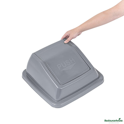 Wholesale Restaurantware Gray Dome Top Lid - with Swing Door - 16.1" X 16.3" X 7.1"- Bulk