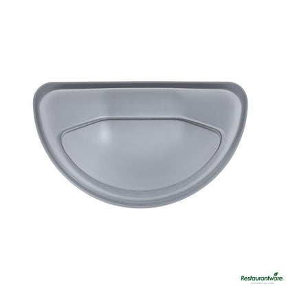 Wholesale Restaurantware Gray Dome Top Lid - with Swing Door, Fits 21 Gal Half Round Trash Can - 21.4" X 12.6" X 8.7"- Bulk