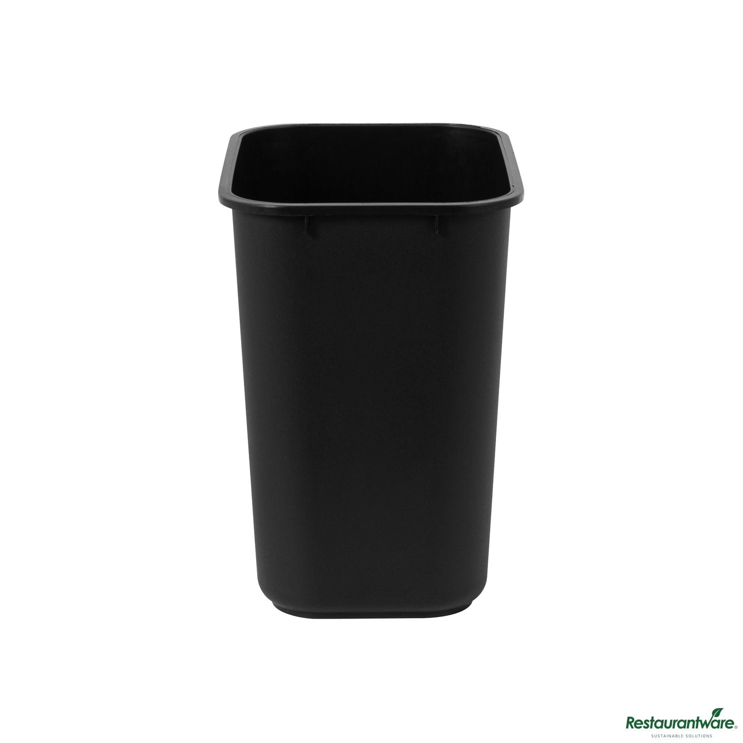 Wholesale Restaurantware 28 Qt / 7 Gal Rectangle Black Wastebasket / Trash Can - 14.6" X 10.5" X 15.2"- Bulk